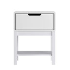 Flash Furniture Dallas Table de chevet en bois, Table d'appoint de chambre avec tiroir de rangement et étagère pour enfants