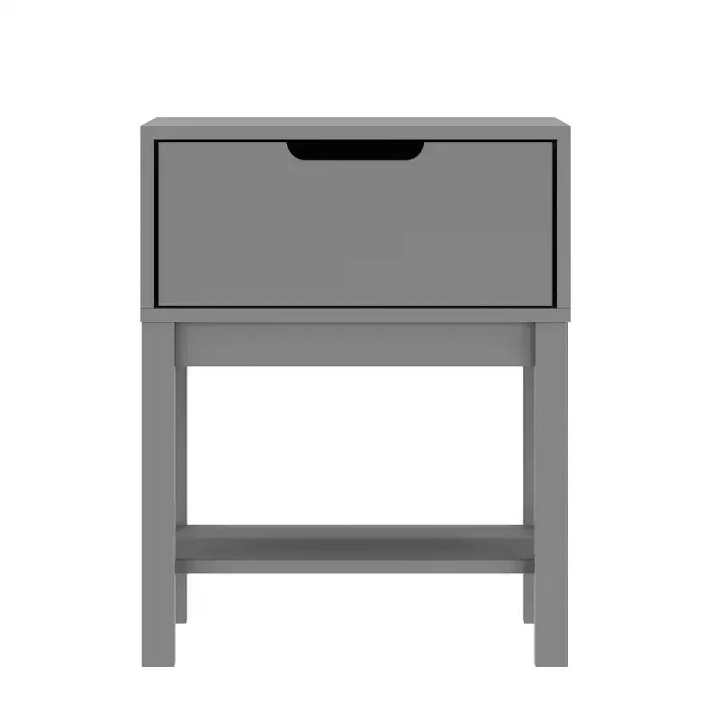Flash Furniture Dallas Table de chevet en bois, Table d'appoint de chambre avec tiroir de rangement et étagère pour enfants