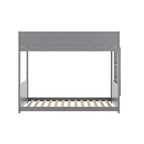 Flash Furniture Dallas Lit superposé convertible en bois massif avec échelle pour enfants, sommier tapissier non requis