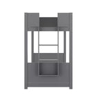 Flash Furniture Dallas Lit superposé convertible en bois massif avec échelle pour enfants, sommier tapissier non requis