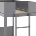 Flash Furniture Dallas Lit superposé convertible en bois massif avec échelle pour enfants, sommier tapissier non requis