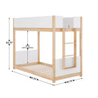 Flash Furniture Dallas Lit superposé convertible en bois massif avec échelle pour enfants, sommier tapissier non requis