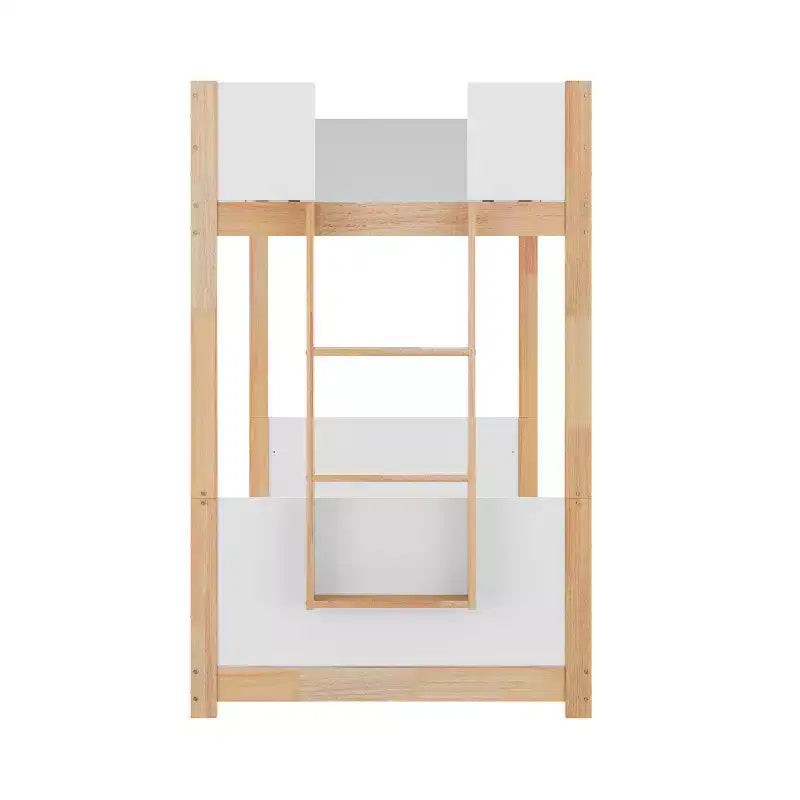 Flash Furniture Dallas Lit superposé convertible en bois massif avec échelle pour enfants, sommier tapissier non requis