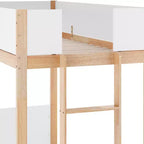 Flash Furniture Dallas Lit superposé convertible en bois massif avec échelle pour enfants, sommier tapissier non requis