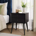 Christopher Knight Home Caesar Mid-Century Modern Acacia Wood Nightstand with 2 Drawers