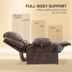 Fauteuil inclinable électrique avec fonction releveur, fauteuil inclinable de massage électrique chauffant HOMCOM avec télécommande, poches latérales, ressorts ensachés