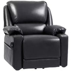 Fauteuil inclinable électrique avec fonction releveur, fauteuil inclinable de massage électrique chauffant HOMCOM avec télécommande, poches latérales, ressorts ensachés