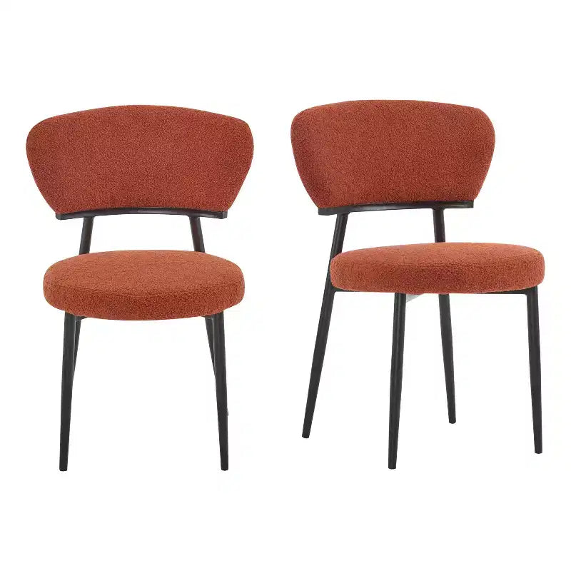 Chaise de salle à manger rembourrée Christopher Knight Home Atrass avec pieds en métal (Lot de 2)