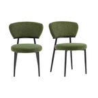 Chaise de salle à manger rembourrée Christopher Knight Home Atrass avec pieds en métal (Lot de 2)