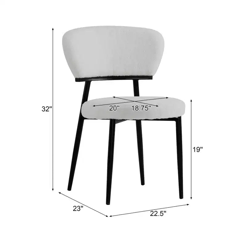 Chaise de salle à manger rembourrée Christopher Knight Home Atrass avec pieds en métal (Lot de 2)
