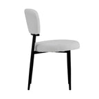 Chaise de salle à manger rembourrée Christopher Knight Home Atrass avec pieds en métal (Lot de 2)