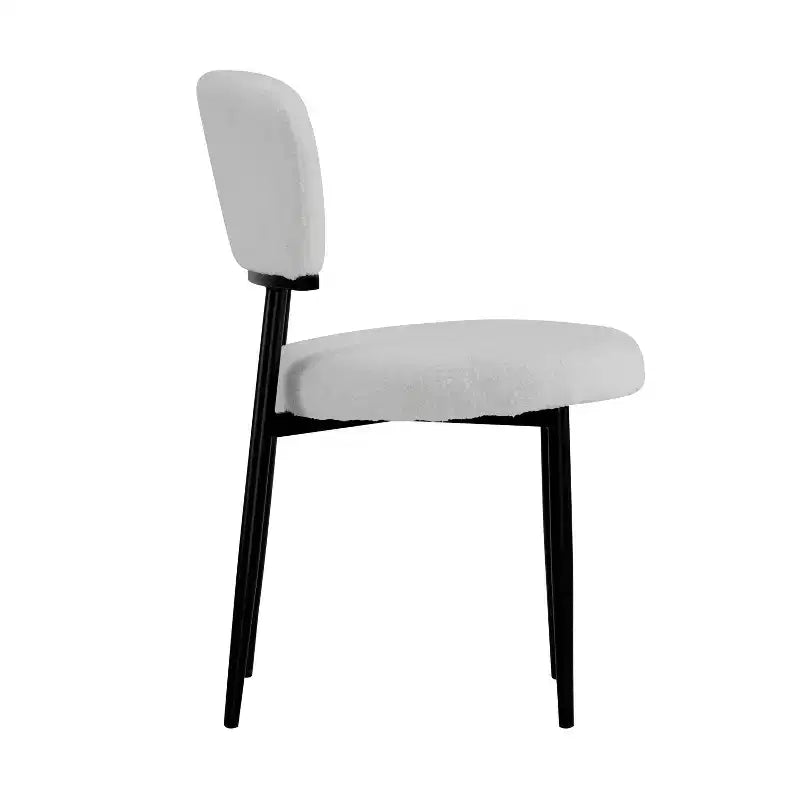 Chaise de salle à manger rembourrée Christopher Knight Home Atrass avec pieds en métal (Lot de 2)
