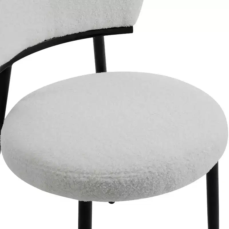 Chaise de salle à manger rembourrée Christopher Knight Home Atrass avec pieds en métal (Lot de 2)