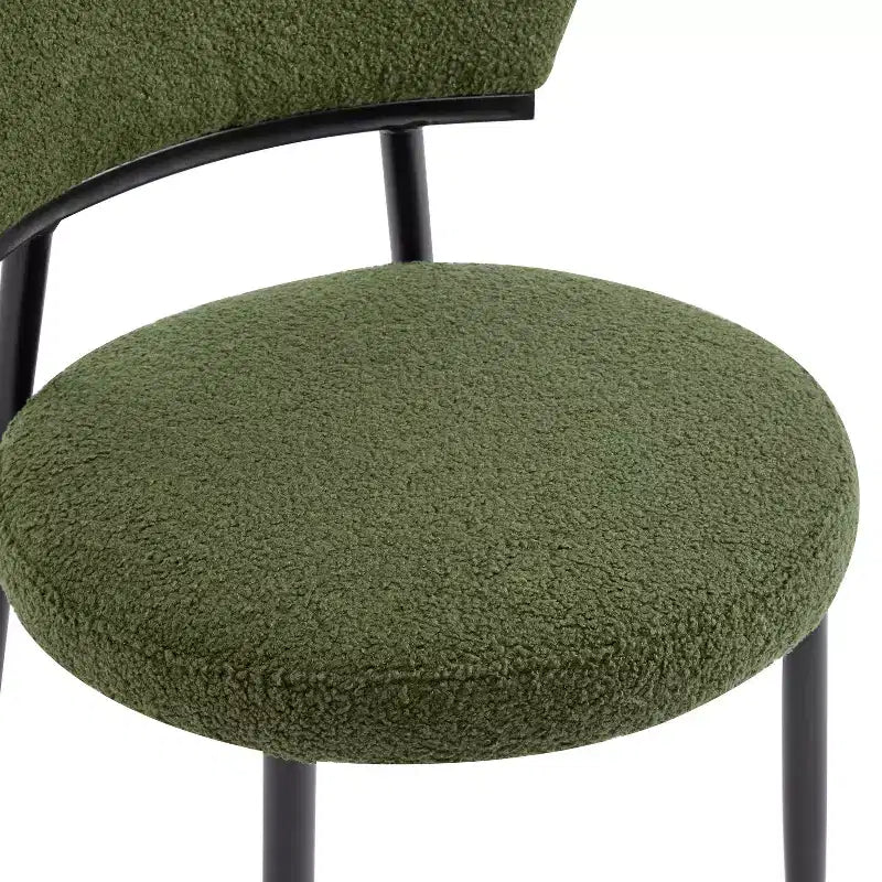 Chaise de salle à manger rembourrée Christopher Knight Home Atrass avec pieds en métal (Lot de 2)