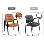 Chaise visiteur en faux cuir Home Imports Emporium, piètement luge, sièges de bureau pour visiteurs, lot de 2/4/6/8