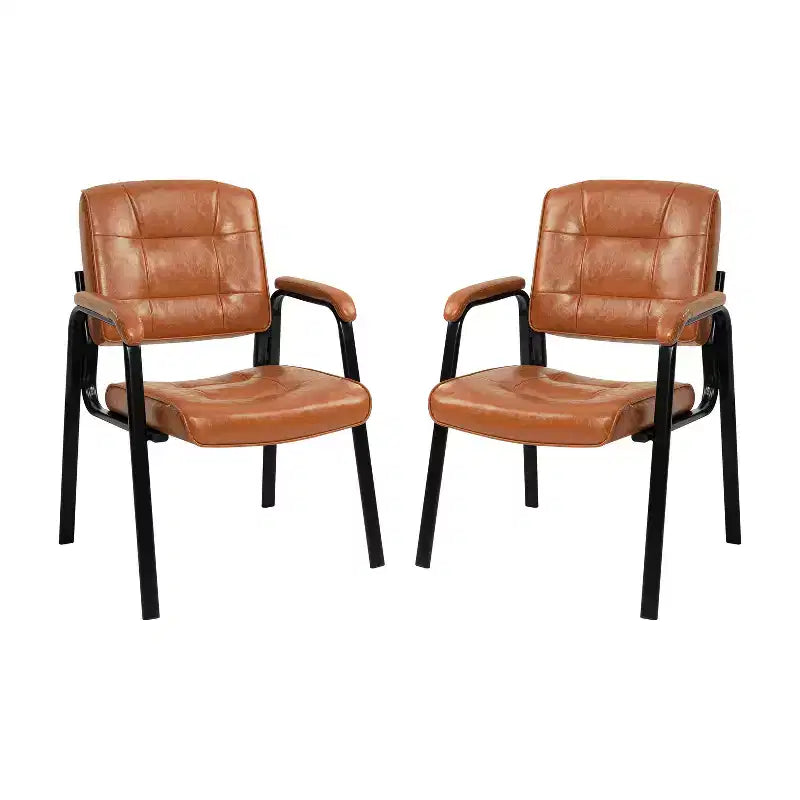 Chaise visiteur en faux cuir Home Imports Emporium, piètement luge, sièges de bureau pour visiteurs, lot de 2/4/6/8