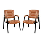 Chaise visiteur en faux cuir Home Imports Emporium, piètement luge, sièges de bureau pour visiteurs, lot de 2/4/6/8