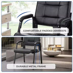 Chaise visiteur en faux cuir Home Imports Emporium, piètement luge, sièges de bureau pour visiteurs, lot de 2/4/6/8