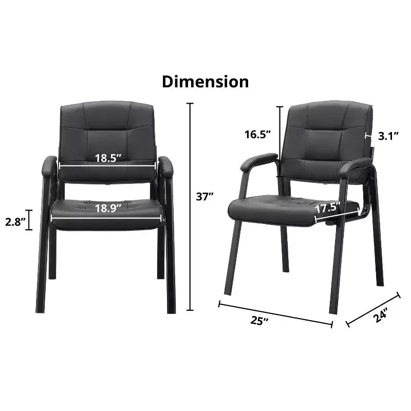 Chaise visiteur en faux cuir Home Imports Emporium, piètement luge, sièges de bureau pour visiteurs, lot de 2/4/6/8