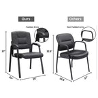 Chaise visiteur en faux cuir Home Imports Emporium, piètement luge, sièges de bureau pour visiteurs, lot de 2/4/6/8