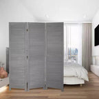 Paravent en bois FDW 3/4/6 panneaux de 1,75 m, séparateur de pièce, cloison de confidentialité avec lattes réglables, paravent polyvalent et élégant