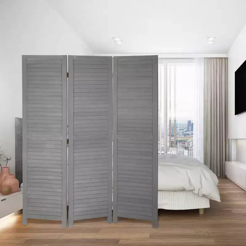 Paravent en bois FDW 3/4/6 panneaux de 1,75 m, séparateur de pièce, cloison de confidentialité avec lattes réglables, paravent polyvalent et élégant