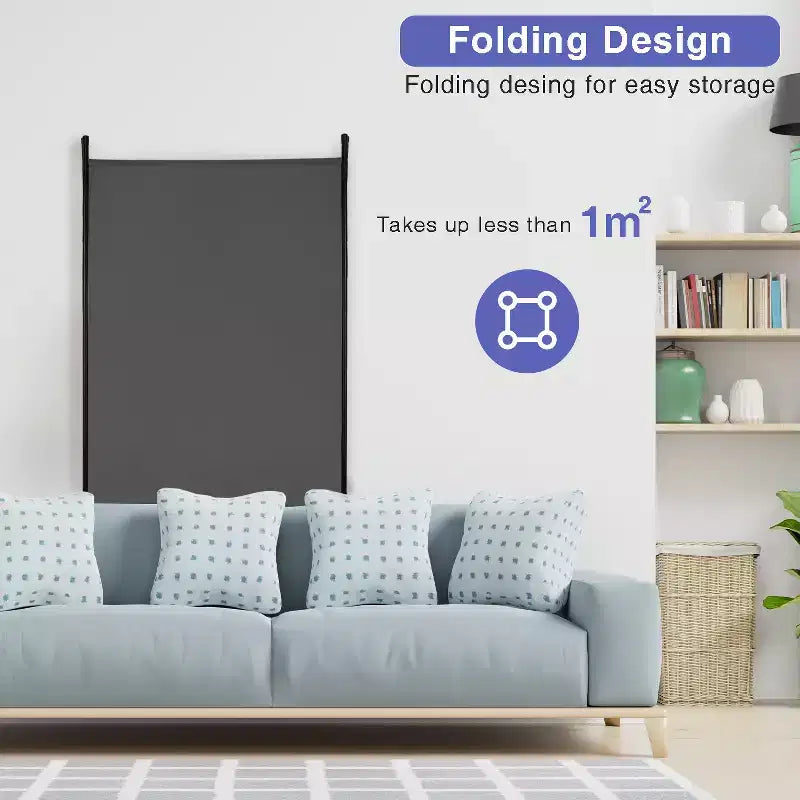 FDW Séparateur de pièce polyvalent à 3 panneaux Pliable Écran d'intimité avec cadre en métal Séparateur d'espace Mur de fond Séparateurs de pièce autoportants