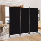 FDW Séparateur de pièce polyvalent à 3 panneaux Pliable Écran d'intimité avec cadre en métal Séparateur d'espace Mur de fond Séparateurs de pièce autoportants