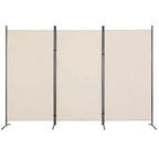 FDW Versatile 3-Panel Room Divider Folding Privacy Screen with Metal Frame Space Separator Background Wall Freestanding Room Dividers