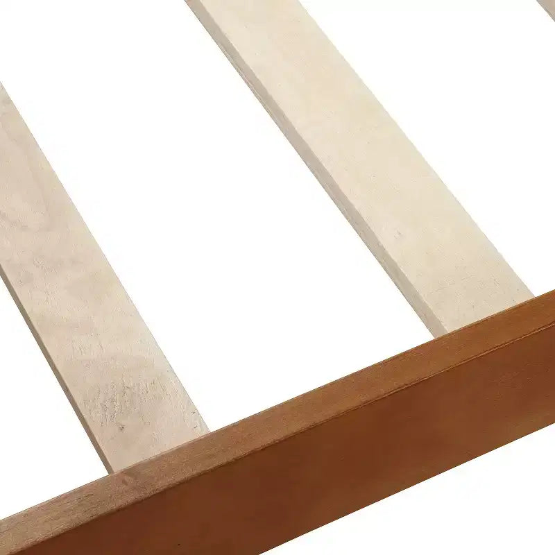 Lit plateforme Whisen Wood avec design traîneau, tête de lit, pied de lit et support à lattes robuste
