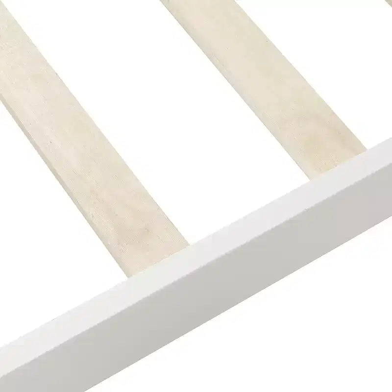 Lit plateforme Whisen Wood avec design traîneau, tête de lit, pied de lit et support à lattes robuste
