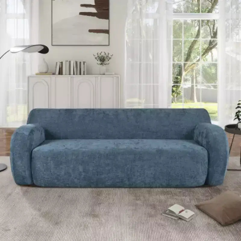 Canapé de compression minimaliste, design incurvé, canapé décontracté 3 places pour salons, chambres et appartements