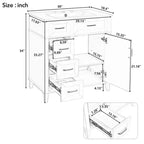 Meuble de rangement de salle de bain de 76 cm avec lavabo en céramique et étagère réglable intégrée