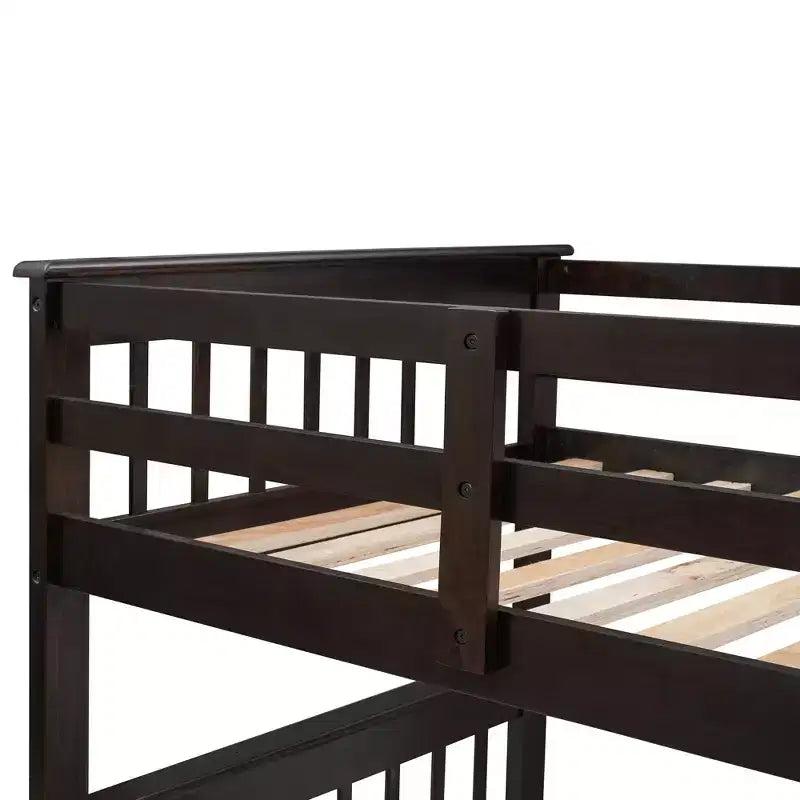 Lit superposé Whisen avec escalier, tiroir, rangement et barrière de sécurité