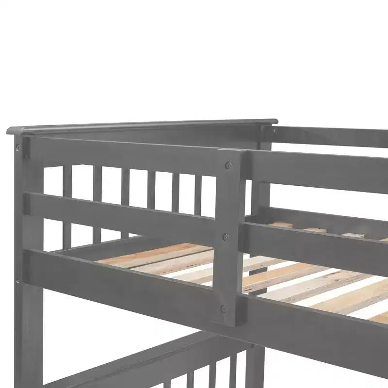 Lit superposé Whisen avec escalier, tiroir, rangement et barrière de sécurité