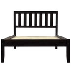 Lit plateforme minimaliste en bois double Whisen avec tête de lit/support à lattes en bois