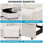 Canapé d'angle réversible Home Imports Emporium avec couchage, canapé convertible avec méridienne de rangement, design peu encombrant pour salons modernes