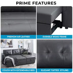 Canapé d'angle réversible Home Imports Emporium avec couchage, canapé convertible avec méridienne de rangement, design peu encombrant pour salons modernes