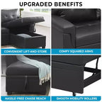 Canapé d'angle réversible Home Imports Emporium avec couchage, canapé convertible avec méridienne de rangement, design peu encombrant pour salons modernes