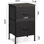 Tables de chevet lot de 2, commode 2 tiroirs pour chambre à coucher, table d'appoint pour chambre à coucher, dortoir universitaire
