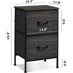 Tables de chevet lot de 2, commode 2 tiroirs pour chambre à coucher, table d'appoint pour chambre à coucher, dortoir universitaire