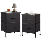 Tables de chevet lot de 2, commode 2 tiroirs pour chambre à coucher, table d'appoint pour chambre à coucher, dortoir universitaire
