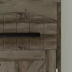 Meuble de rangement étroit HOMCOM pour salle de bain style ferme avec tiroir encastré, armoire de rangement haute et mince avec porte coulissante