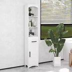 Meuble de rangement étroit HOMCOM pour salle de bain style ferme avec tiroir encastré, armoire de rangement haute et mince avec porte coulissante