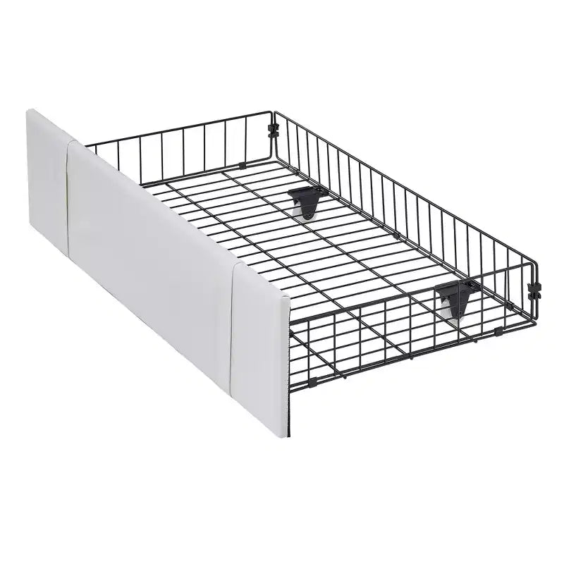 Cadre de lit rembourré VECELO pour enfants, lit double avec tiroir de rangement, lit plateforme avec tête de lit en forme de nuage, bleu