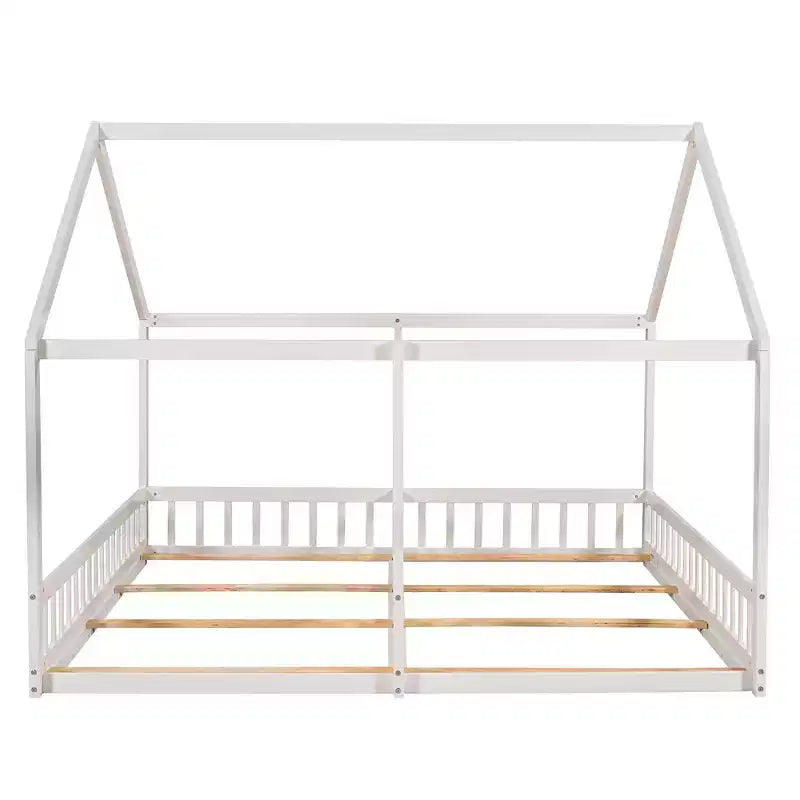 Lits plateformes de maison en bois Whisen Morden Design de taille double avec 2 lits partagés