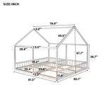 Lits plateformes de maison en bois Whisen Morden Design de taille double avec 2 lits partagés