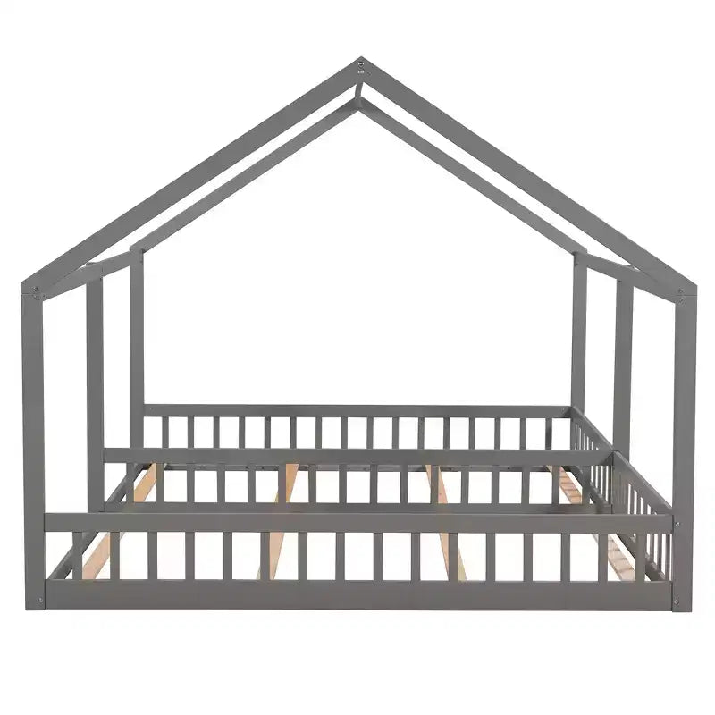 Lits plateformes de maison en bois Whisen Morden Design de taille double avec 2 lits partagés
