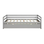 Lit de repos double en bois Whisen Modern Design avec lit gigogne, construction robuste