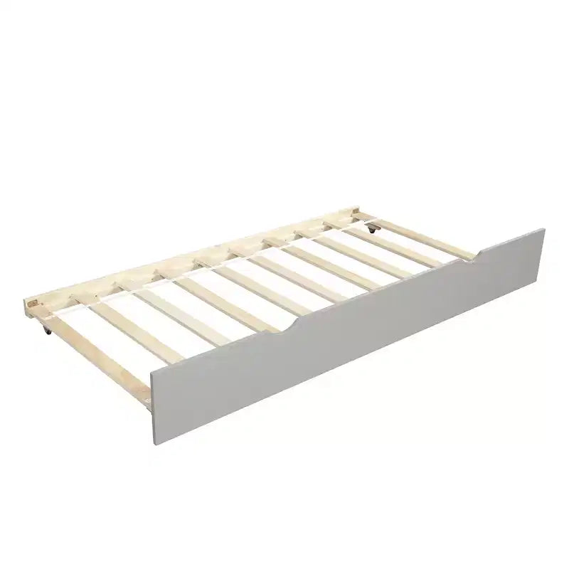 Lit de repos double en bois Whisen Modern Design avec lit gigogne, construction robuste